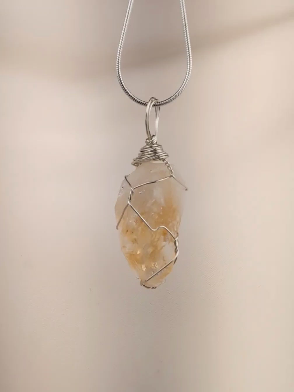 Raw Citrine Pendant