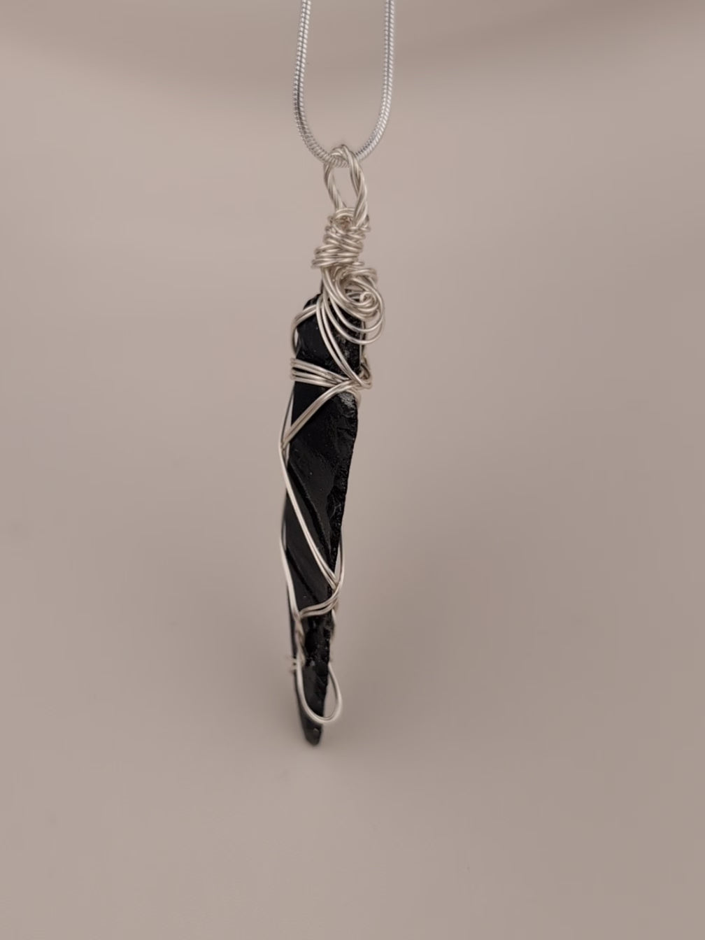 Obsidian Arrowhead Necklace Pendant