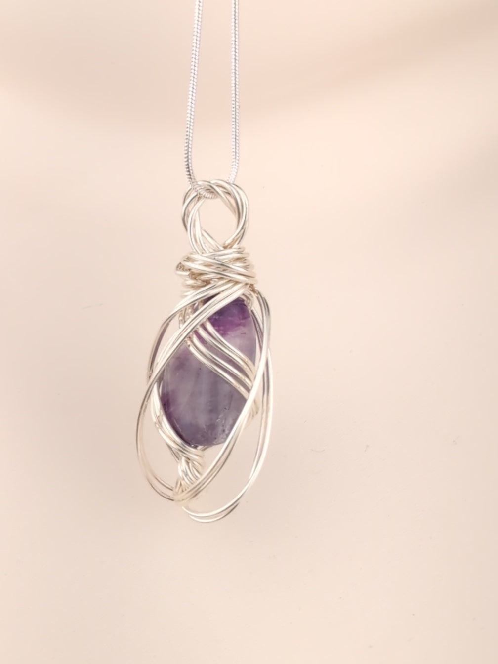 Fluorite Balance Necklace Charm
