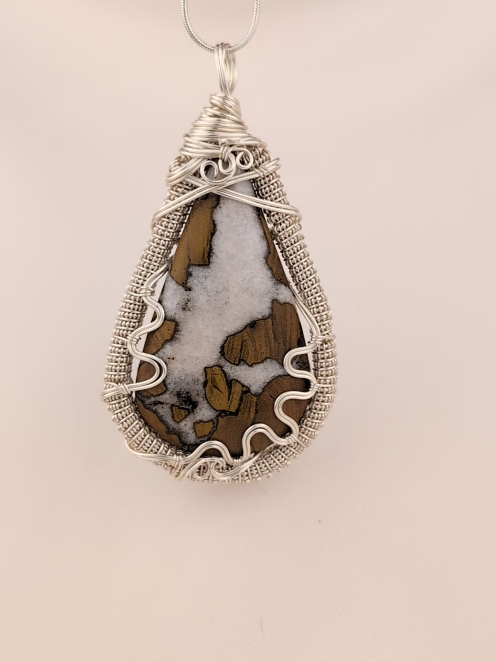 Dendritic Agate Statement Pendant