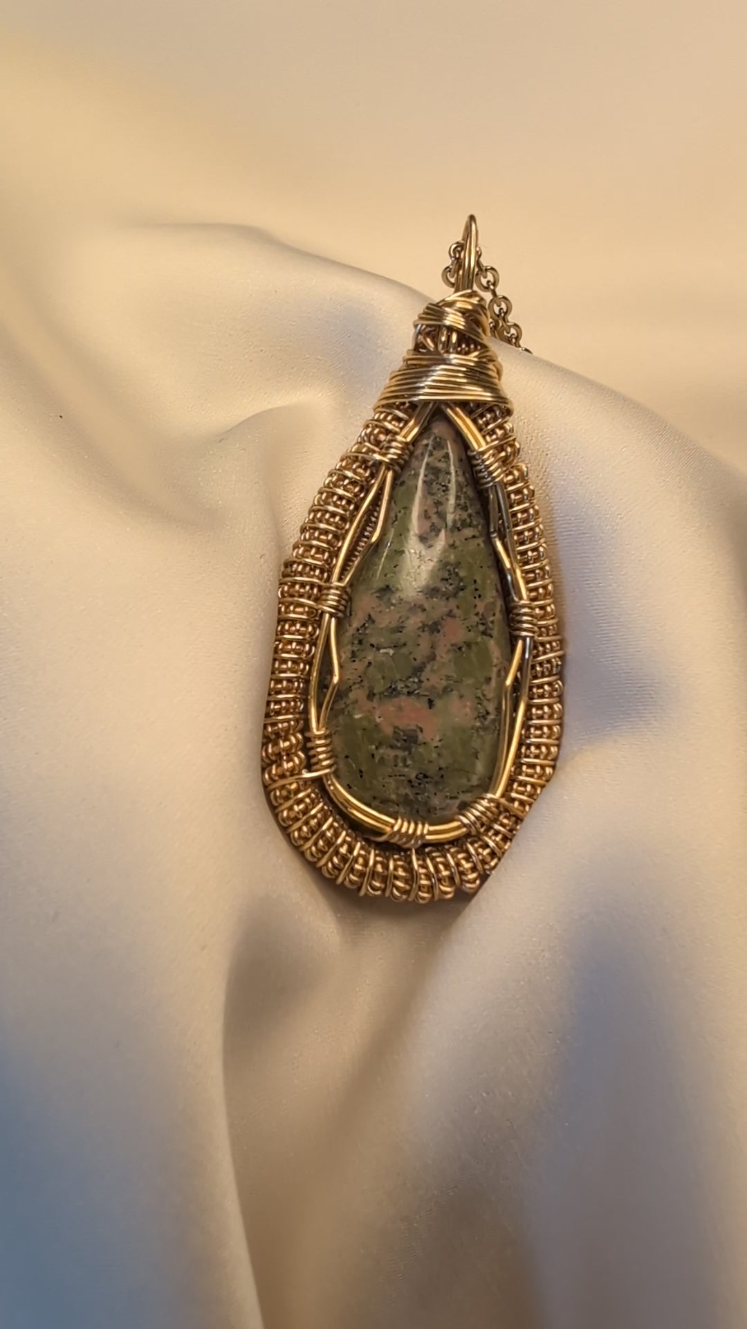 Unakite Jasper Pendant