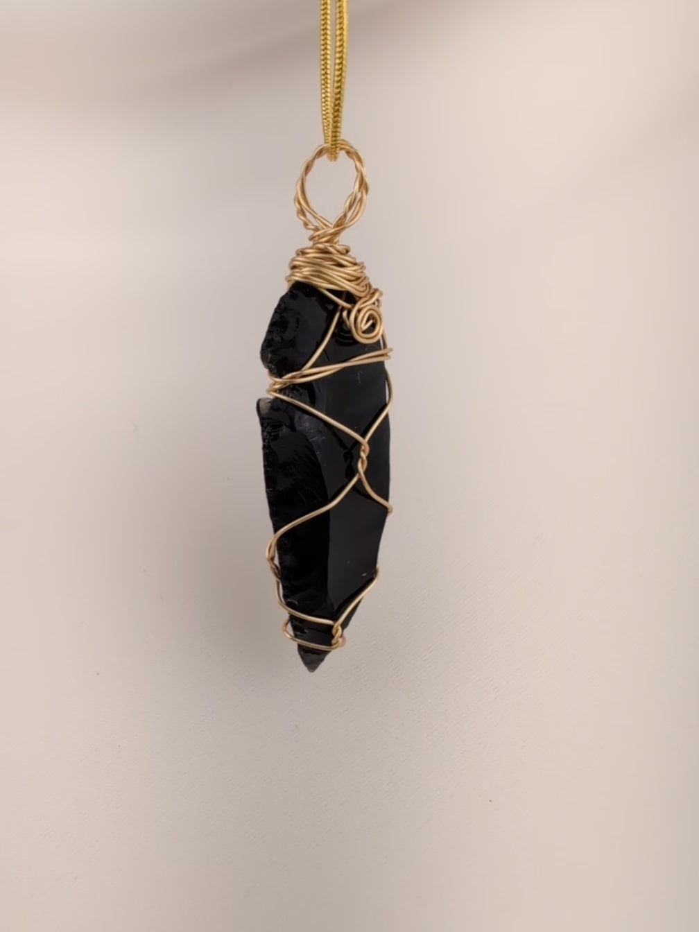 Obsidian Arrowhead Necklace Pendant