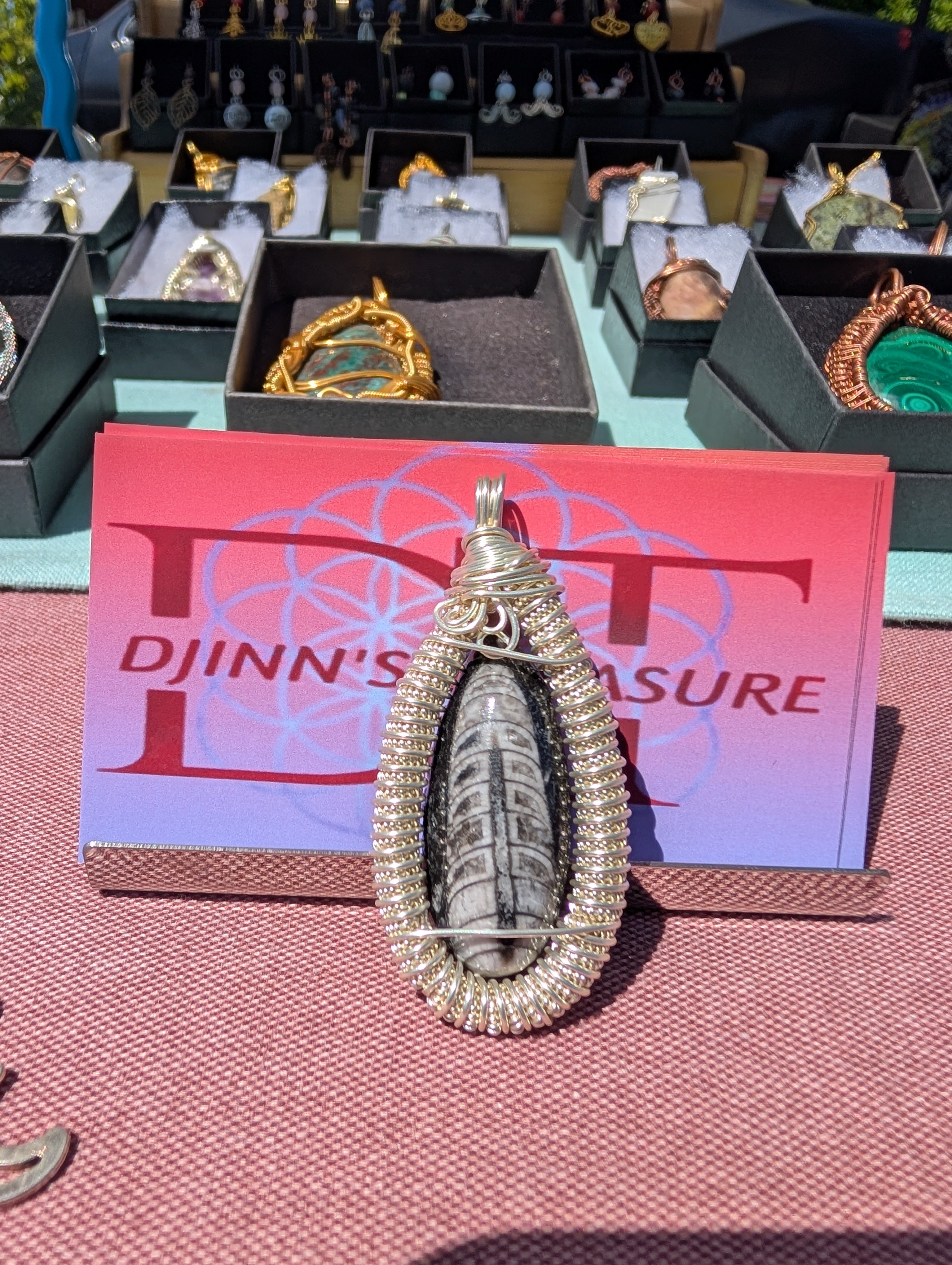 Orthoceras Fossil Pendant