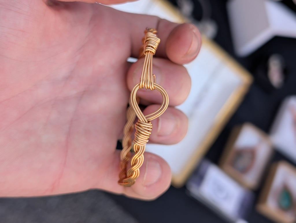 Plated Copper Woven Bracelet