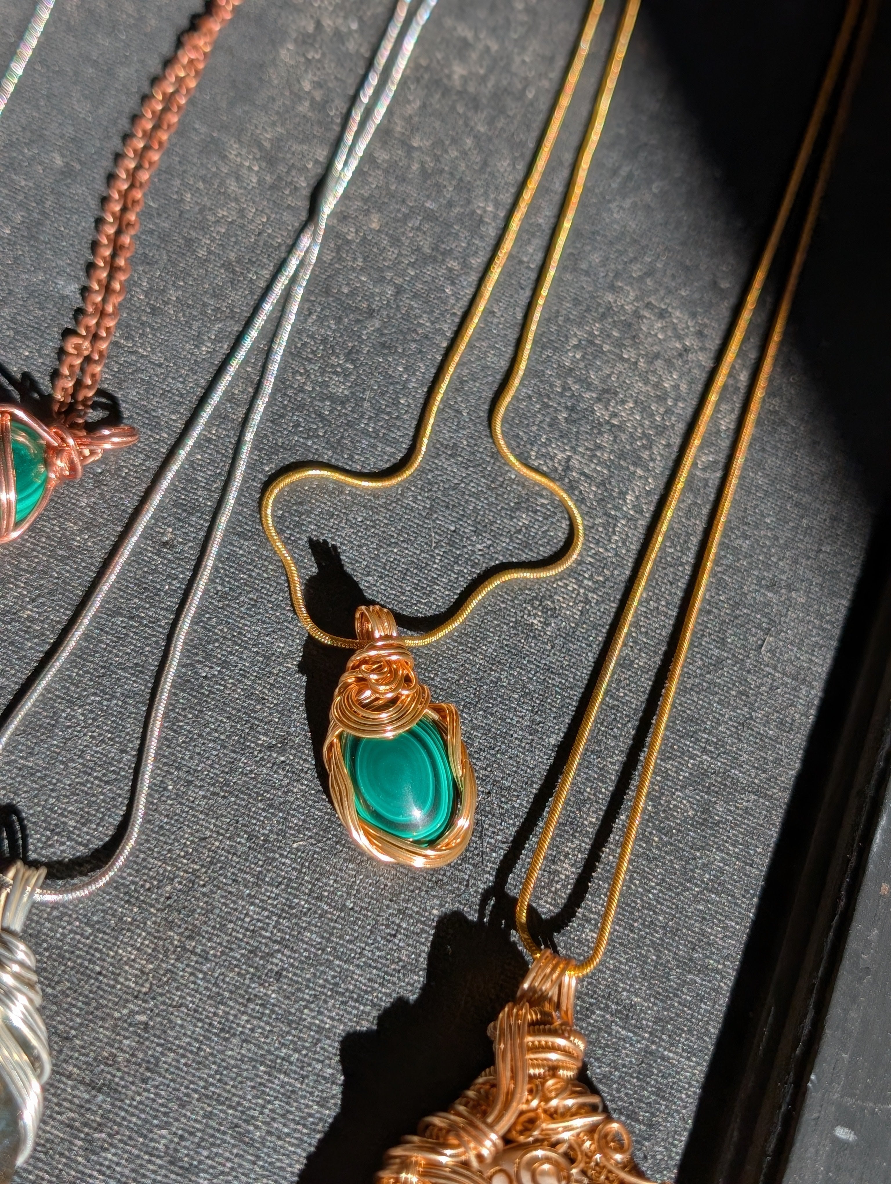 Malachite Charm Necklace